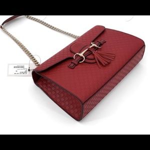 NEW GUCCI Emily Micro GG Guccissima Shoulder Bag